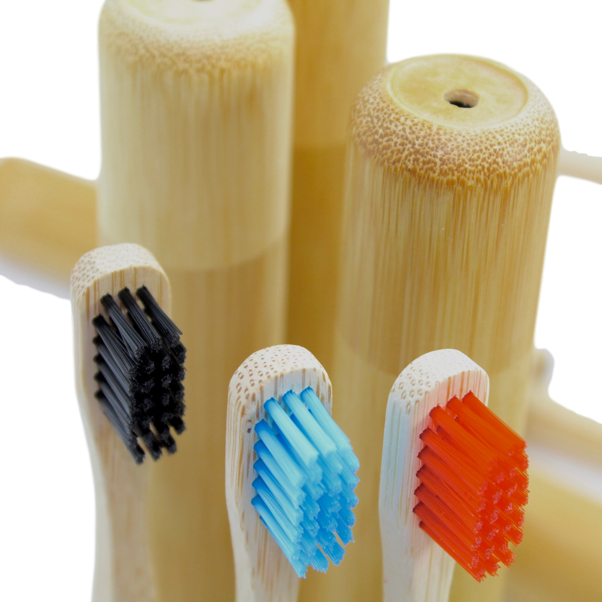 Detail Bambus Zahnbürsten 10 Stk. Sets 10 Farben für Kinder Natürlich Vegan (Liefrung ohne Etuis)