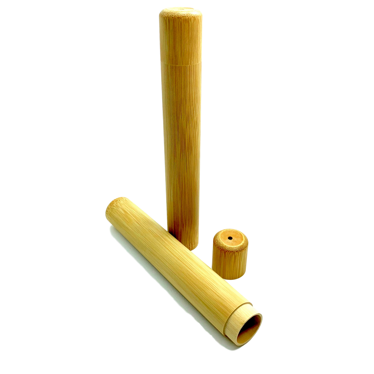 Hülse, Etui aus Bambus ideal für Bambus Zahnbürsten Umweltfreundlich Nachhaltig Vegan 10er Set versch. Farben