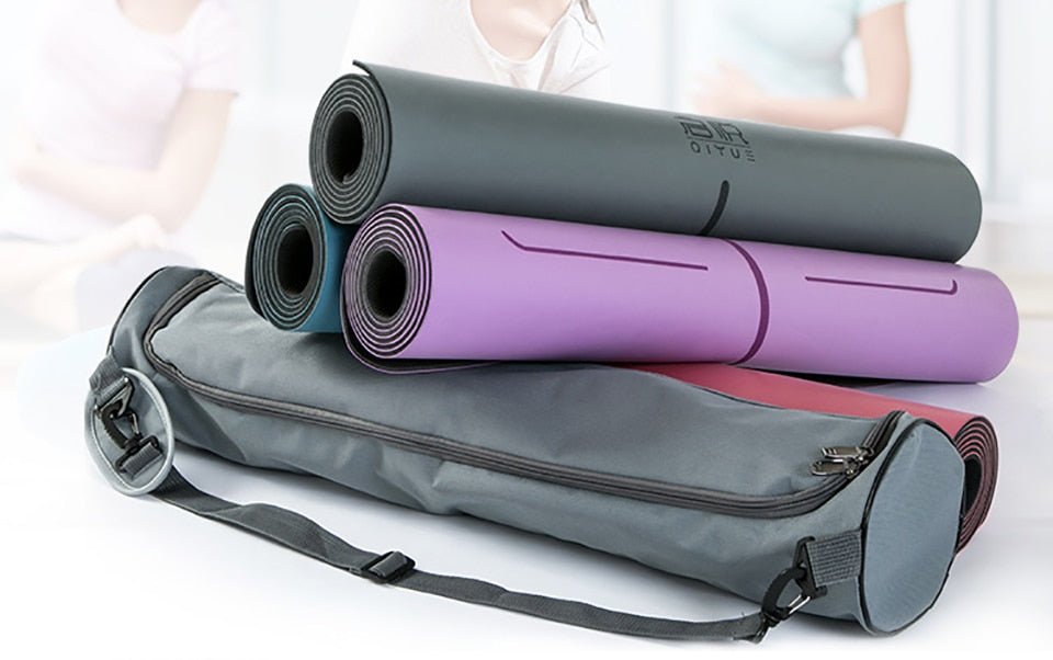 Yogamatten Tasche schlanke Form innen gummiert ideal für 5mm Matten