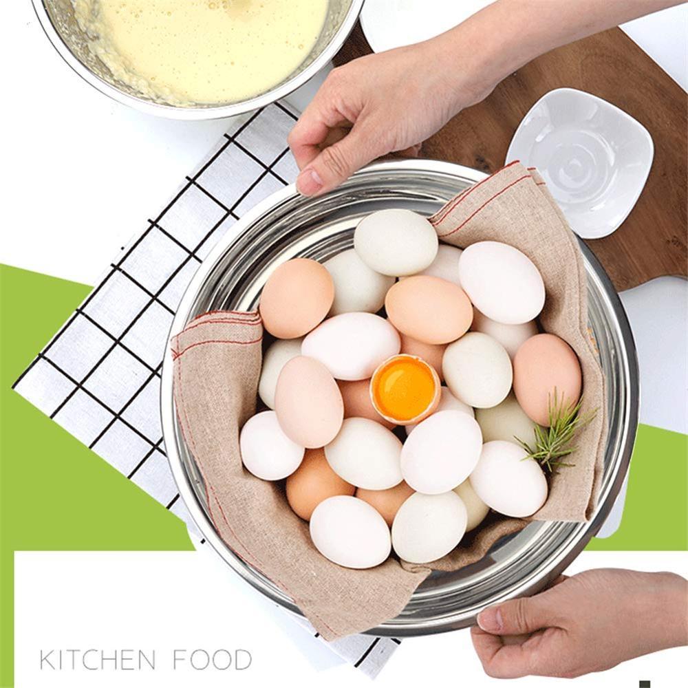 Schüssel mit Eiern Edelstahl Rühr-Schüssel 7 Grössen für Teig, Müsli, Salat, Gehacktes, langlebig optional mit Deckel