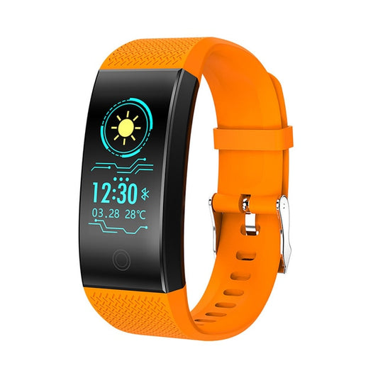 Orangenes Modell der Smart Watch Fitness-Armband Tracker Sport Blutdruck Schlafmonitor Herzfrequenz